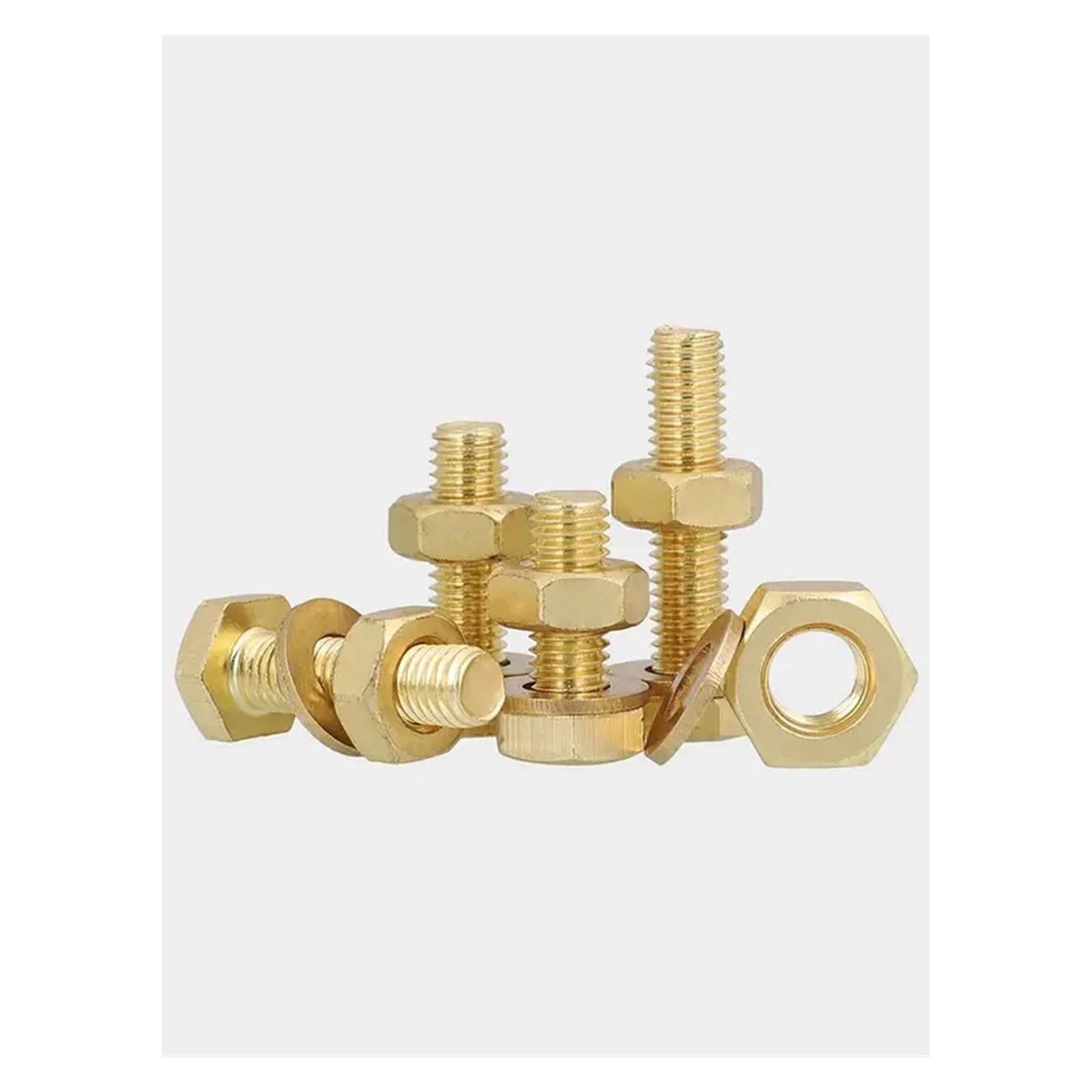 Bulloni E Dadi Set di rondelle for dadi e bulloni a testa esagonale in rame massiccio M3-M16 per macchina(M4x16mm 20sets)