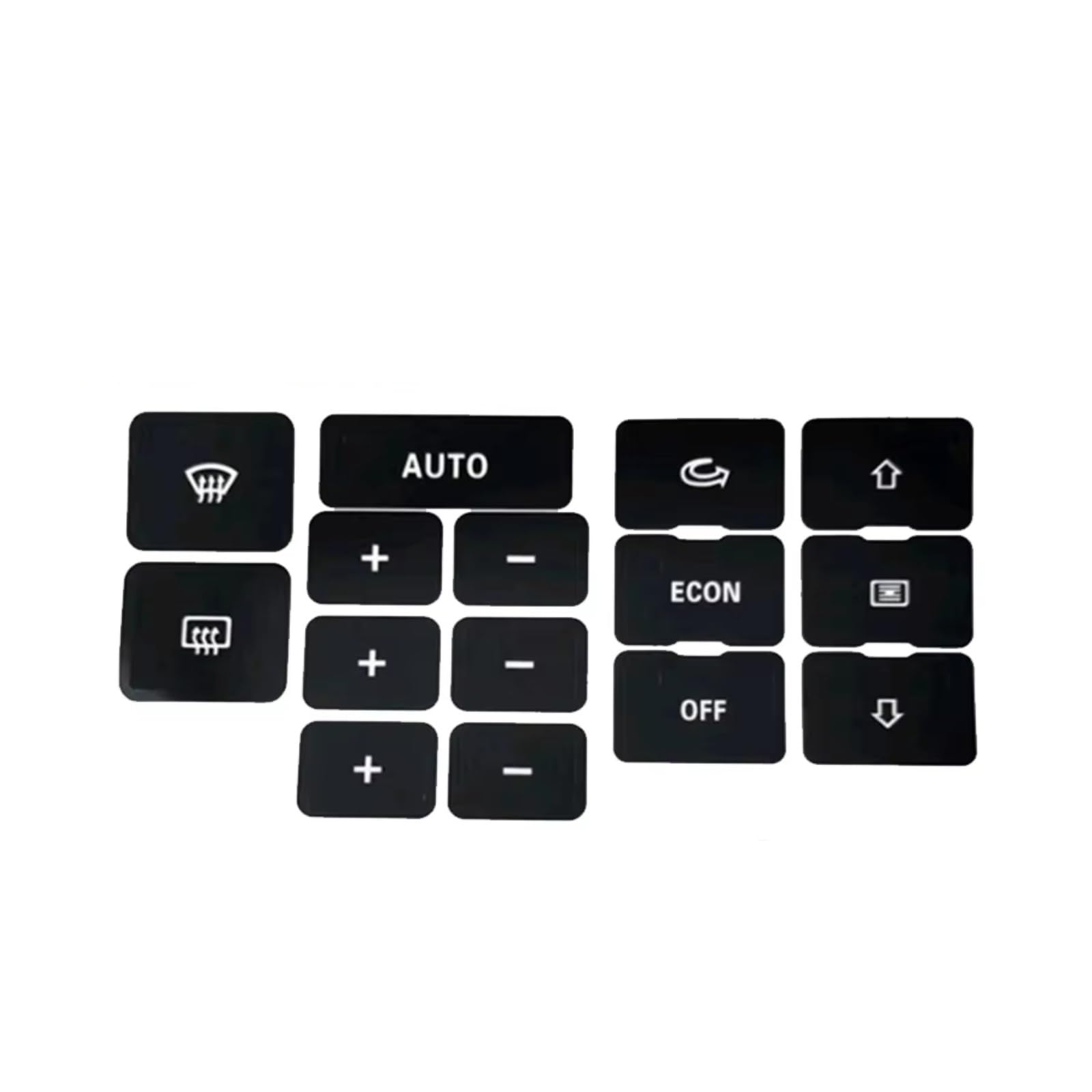 Wsbojxth One Color Repair Patch Compatible With A6 C5 1Pc Car Interior Matte Black Decals Car A/C Climate Air Condition Heater Control Button Repair Sticker