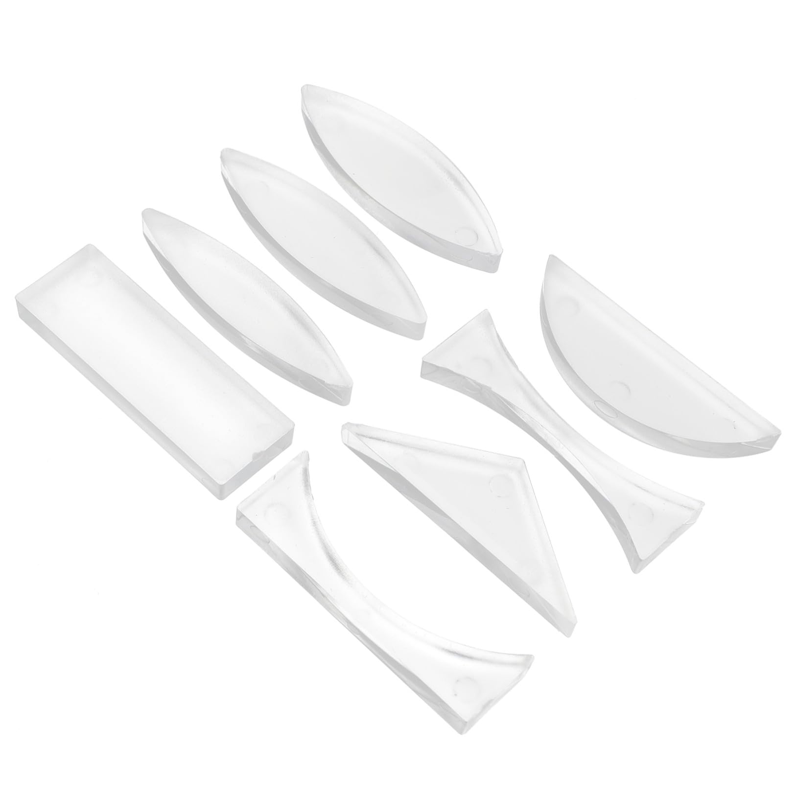 Anneome Kit Optique de Physique Lentilles Convexes et Concaves Robustes 8 Pièces en Acrylique pour Expériences Optiques Professionnelles Laboratoire et Enseignement