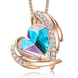 CDE Necklaces for Women Love Heart Crys...