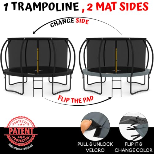 image for JUMPZYLLA Trampoline 8FT 10FT 12FT 14FT 15FT 16FT Trampoline with Encl