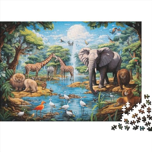 Puzzle en bois 1000 pièces Forest Animals le cadeau de Noël parfait pour petits et grands