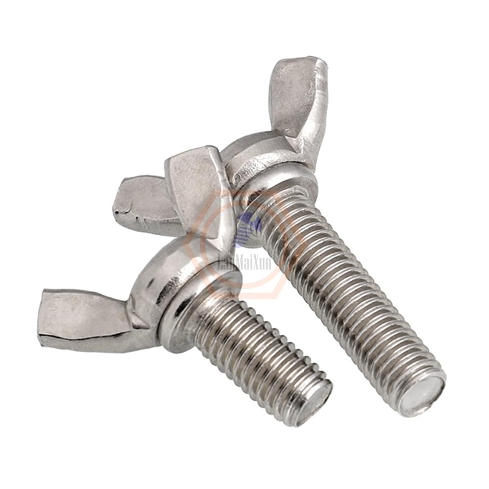 1pcs M10×80mm Metric 304 Stainless Steel Butterfly Wing Screws Thumb Screws