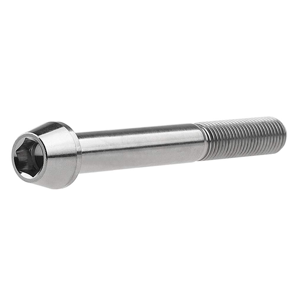 Titanium Bolt M10x80/85mm Taper Head Hexagon Socket Screws Pitch 1.25mm Pack of 2 (M10x85mm, Titanium)