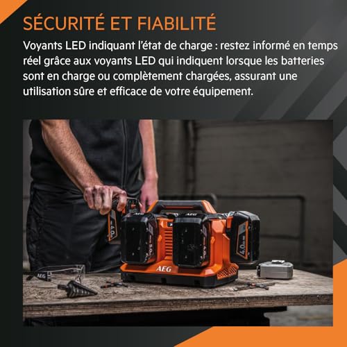 Chargeur 18V AEG 6 ports BL18C6 - vue 5