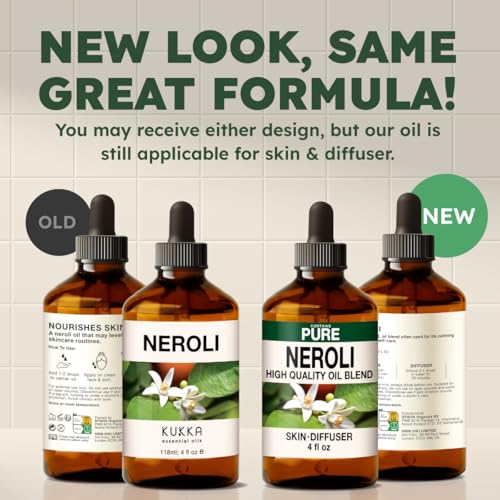 Image of 100% Pure Neroli Oil - 4 Fl Oz Neroli Essential Oil for Hair, Skin, Diffuser, Aromatherapy & DIY Soap Making Scent