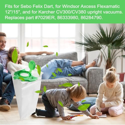 8 Pack 7029AM Vacuum Bags Replacement Fit for Sebo Felix Dart Filterbox Vacuum Filter Bags by ANBOO - Image 3