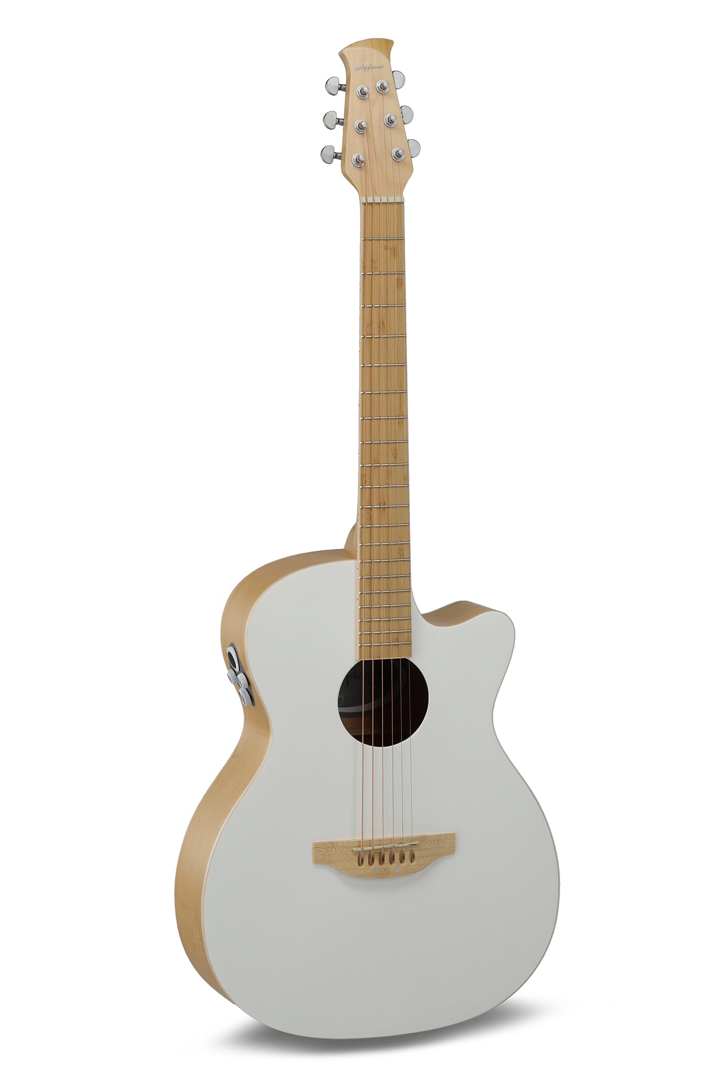 Chitarra acustica elettrificata Applause Jump Blank Canvas AEO-69-6PS, tavola: abete europeo massiccio, preamplificatore con altoparlante ed effetti, meccaniche cromate opache