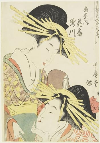 Cuadro de pintura al óleo de Kitagawa Utamaro para renovar la decoración de tu salón aburrido