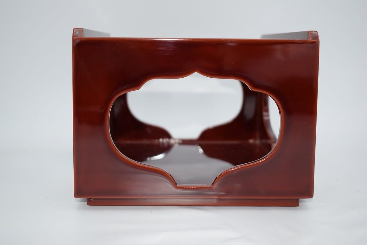 604045 【 未使用 茶道具 木製溜塗 香狭間透 煙草盆 莨盆 玄々斎好写