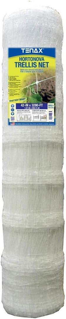 Tenax 100521799 Hortonova Plant Trellis Net, 42" x 3,280', White
