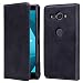 Produktbild OJBKase Sony Xperia XZ2 Compact Hülle, Premium PU Leder Schutzhülle [Standfunktion][Kartensteckplatz][Magnetisch] Brieftasche Ledertasche Handyhülle für Sony Xperia XZ2 Compact (Schwarz)