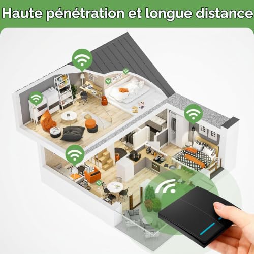 Aroidful Interrupteur d'éclairage Sans Fil InterrupteurVa Et Vient Sans Fil – vue 6