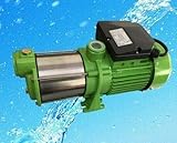 Premium Kreiselpumpe 170 5SH 1,5 KW Gartenpumpe 10200 L/h Laufräder aus Edelstahl - Edelstahlwelle + integr. thermischer Schutzschalter.