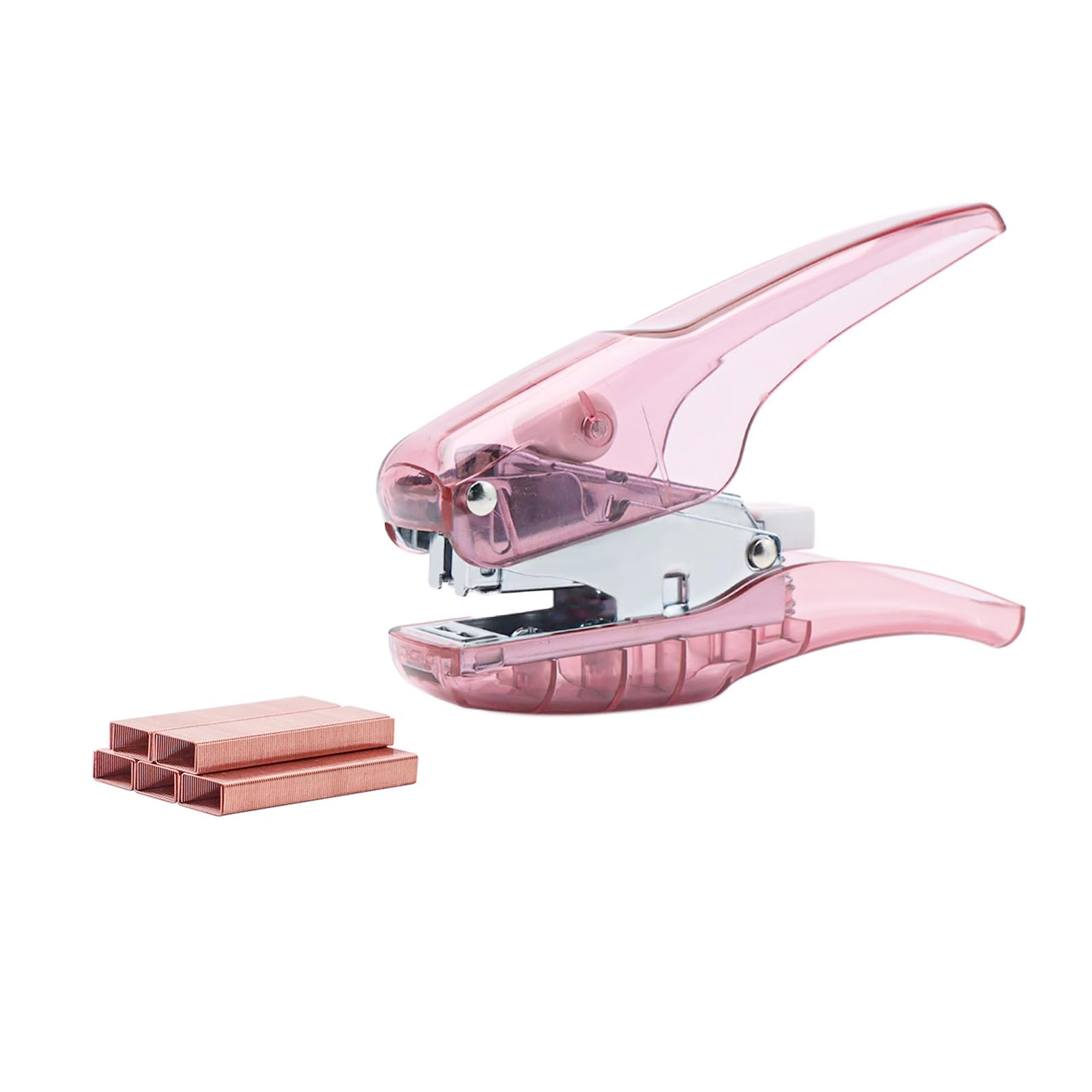 Pink Plier Effortless Stapler &amp; 1000 Rose Gold Staples
