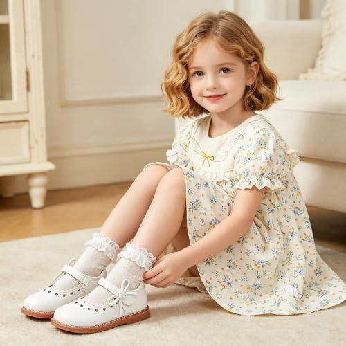 Image of GINFIVE Toddler Girls Mary Jane School Oxford Dress Flat Shoes for Wedding