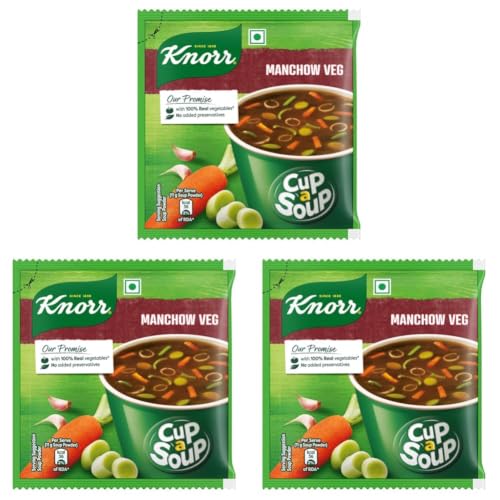 Image of Knorr Instant Manchow soup | Cup a Soup, 11g /12g (Weight May Vary) (Pack of 3)