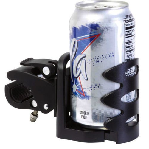 RICKYZHU Universal Motorcycle Bicycle Adjustable Cup Holder Handlebar 360º