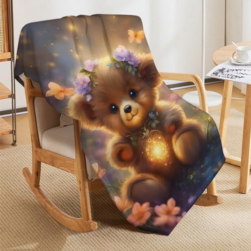 Couverture flannel ours douce haute qualité drap de lit douillet