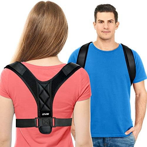 Posture Corrector for Women and Men - Upgraded Lengthened Soft Sponge Pad Adjustable Upper Back Brace for Clavicle Support and Providing Pain Relief from Neck, Back and Shoulder (Universal)