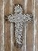 Ornate Flower Wall Cross - Rustic Driftwood Look Decorative Spiritual Art Sculpture