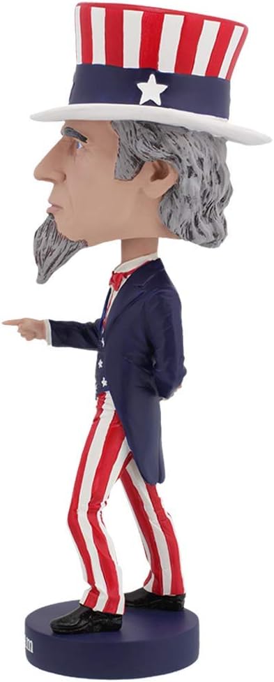 Royal Bobbles Uncle Sam Bobblehead, Premium Polyresin Lifelike Figure, Unique Serial Number, Exquisite Detail