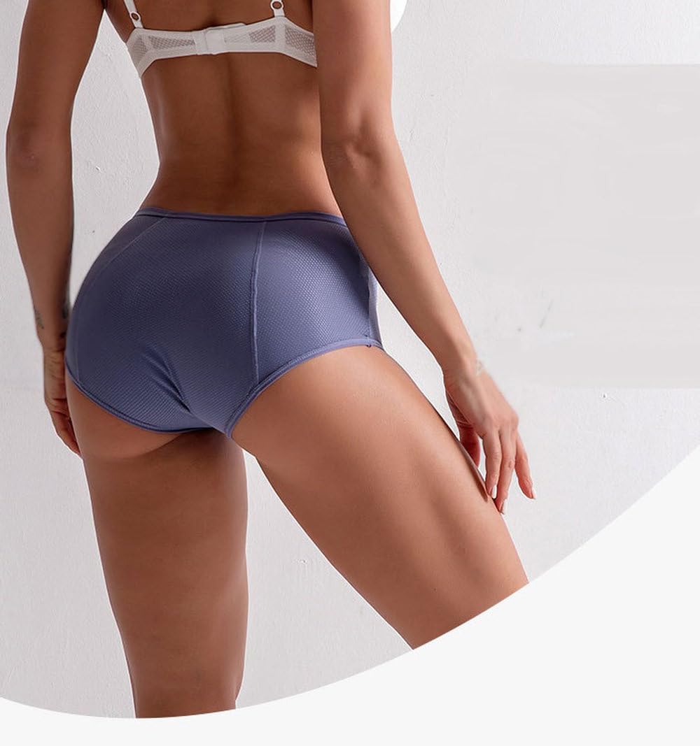 Braguitas Menstruales de algodón a Prueba de Fugas para Mujer de Cintura alta para El Período Menstrual Paquete de 3 Talla Grande azul Xl