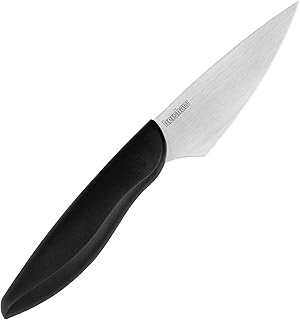 Kershaw 3.5-Inch Paring Knife - Wider Stainless Steel Blade for Peeling, Coring and Precision Cutting, Razor Sharp, Ergonomic Handle, Includes Sheath
