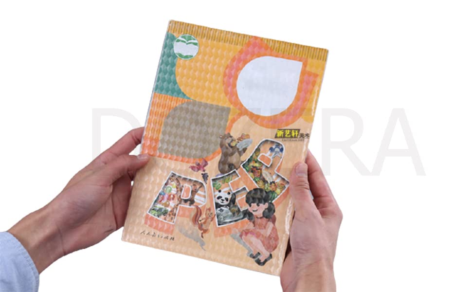 DOZERA Book Cover Sticker Transparent Self-Adhesive Film Clear Matte for Craft, Waterproof School Textbook Protective Case Cover, Book Cover Paper Sticker (Pack of 60 Pcs, 3 Sizes Book Cover) 3