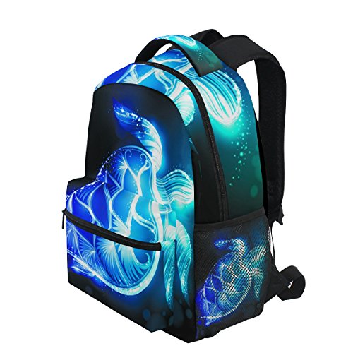 Zzkko Magic Sea Turtle Boys Girls School Computer Backpacks Book Bag Travel Hiking Camping Daypack #TOP2