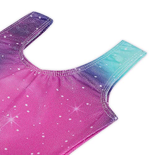 HOZIY Gymnastics Leotards for Girls Toddlers Kids Sleeveless Tumbling Outfits for Dance Print