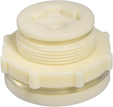 Quickun 1-1/2" ABS Bulkhead Water Tank Connector Adapter Fitting with Plugs Thru-Bulk Pipe Fitting Set of 1
