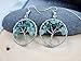 Tree of Life Real Jade Earrings for Women Dangling - Genuine - Drop and Dangle - Green Stone - Mixed Color -Blue – Silver Hoop with Natural Gemstone - Family Tree -Handmade Jewelry – Birthstone - Unique Gifts for Women – Birthday - Teacher Gift - Graduation - Back to School