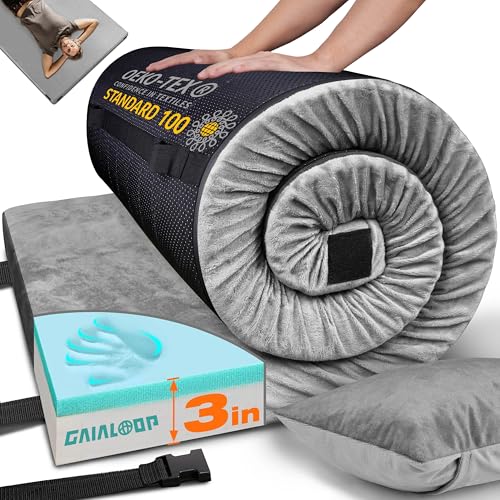 Gaialoop 3 Inch Memory Foam Camping Mattress, Dual Layer Thick...