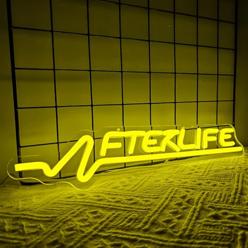 Ajoyferris Cyberpunk Neon Sign Game Led Sign for Wall Decor Shooting Games Neon Light for Gaming Room Man Cave Bedroom Decoration Afterlif Neon Light Sign for Teen Boys