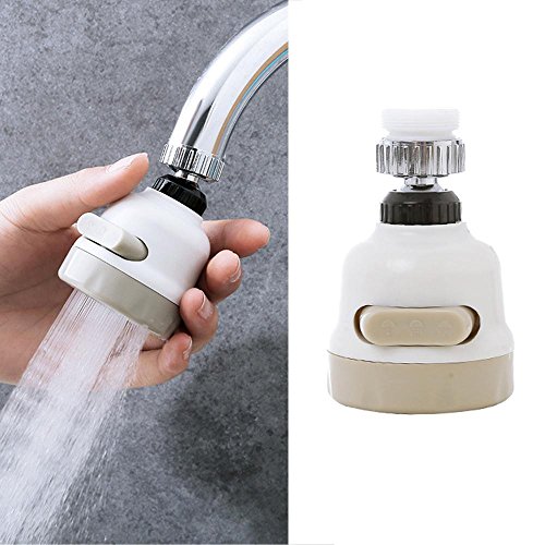 Faucet Sprayer Three Gear Adjustable, Water Saving Tap Anti Splash Tap Faucet Nozzle Filter Aerator Diffuser for Kitchen Bathroom