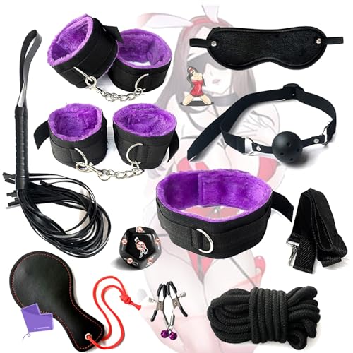 QiKKago 10 Piezas Púrpura Suave Comercial de Nylon Peluche de Protección Total del Cuerpo Equipo de Entrenamiento, Regalos para Parejas - Q