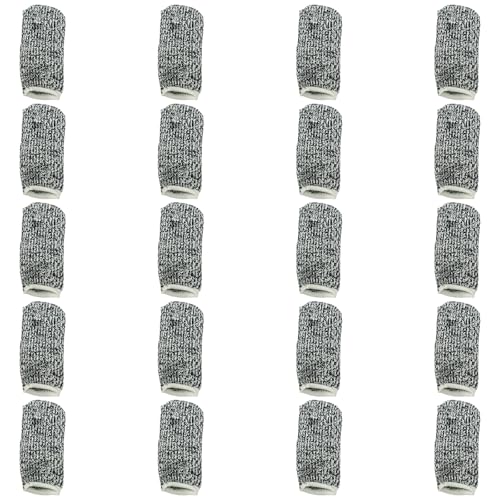 Paquete de 20 fundas protectoras para dedos antideslizantes, cómodas cunas para tareas de alto riesgo en cocina y taller, protectores de pulgar reutilizables