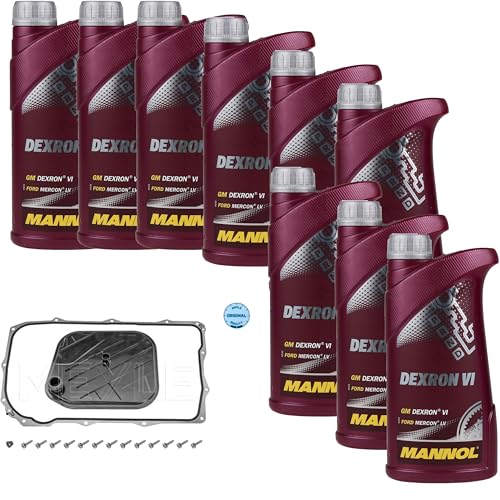 Preisvergleich Produktbild Automatikgetriebe Ölwechsel Satz Getriebeölwechselsatz mit 9 L Dexron VI Automatikgetriebeöl + Getriebeölfilter