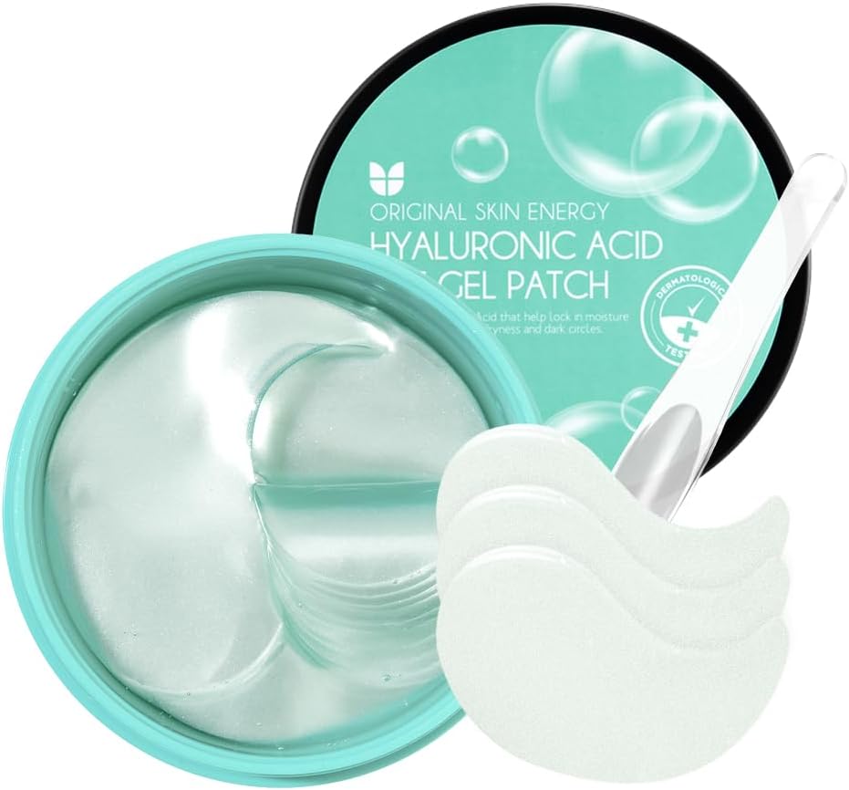 [MIZON] HYALURONIC ACID EYE GEL PATCH (x60) Korean Skincare - Eye treatment for Puffy Eyes - Eye Pads for Dark Circles - Under Eye Bags - Wrinkle Care - Moisturizing - Improves Elasticity