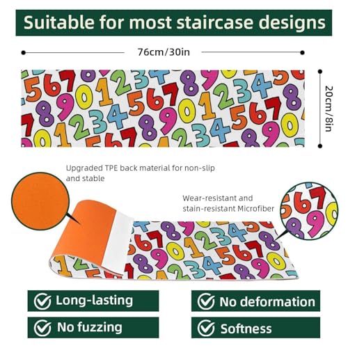 Peldaños de escalera evitan resbalones alfombras de seguridad para escalones de madera 5