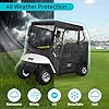 10L0L 2 Passenger Golf Cart Driving Enclosure for EZGO TXT and RXV Model, 4-Sided Clear Window 600D Rain Cover All Weather Windproof Waterproof