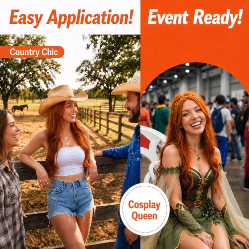 Image of Sunny Hair Clip in Hair Extensions Real Human Hair Copper Orange 18 Inch | Real Hair Clip in Extensions Human Hair, Soft Silky Texture, Natural Fullness and Balanced Length for Date Night Hair 120g