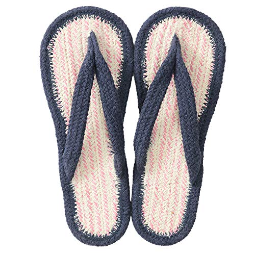 現代百貨 室内サンダル コットンサンダル テール レディース フリーサイズ ネイビー 490806