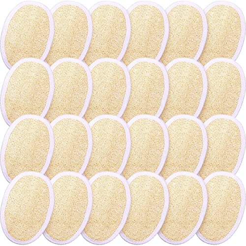 24 Pieces Exfoliating Loofah Pad Body Scrubber Bath Shower Loofah Sponge Pad Natural Exfoliating Scrubber Brush Close To Skin For Men Women Shower Bath And Spa #TOP5