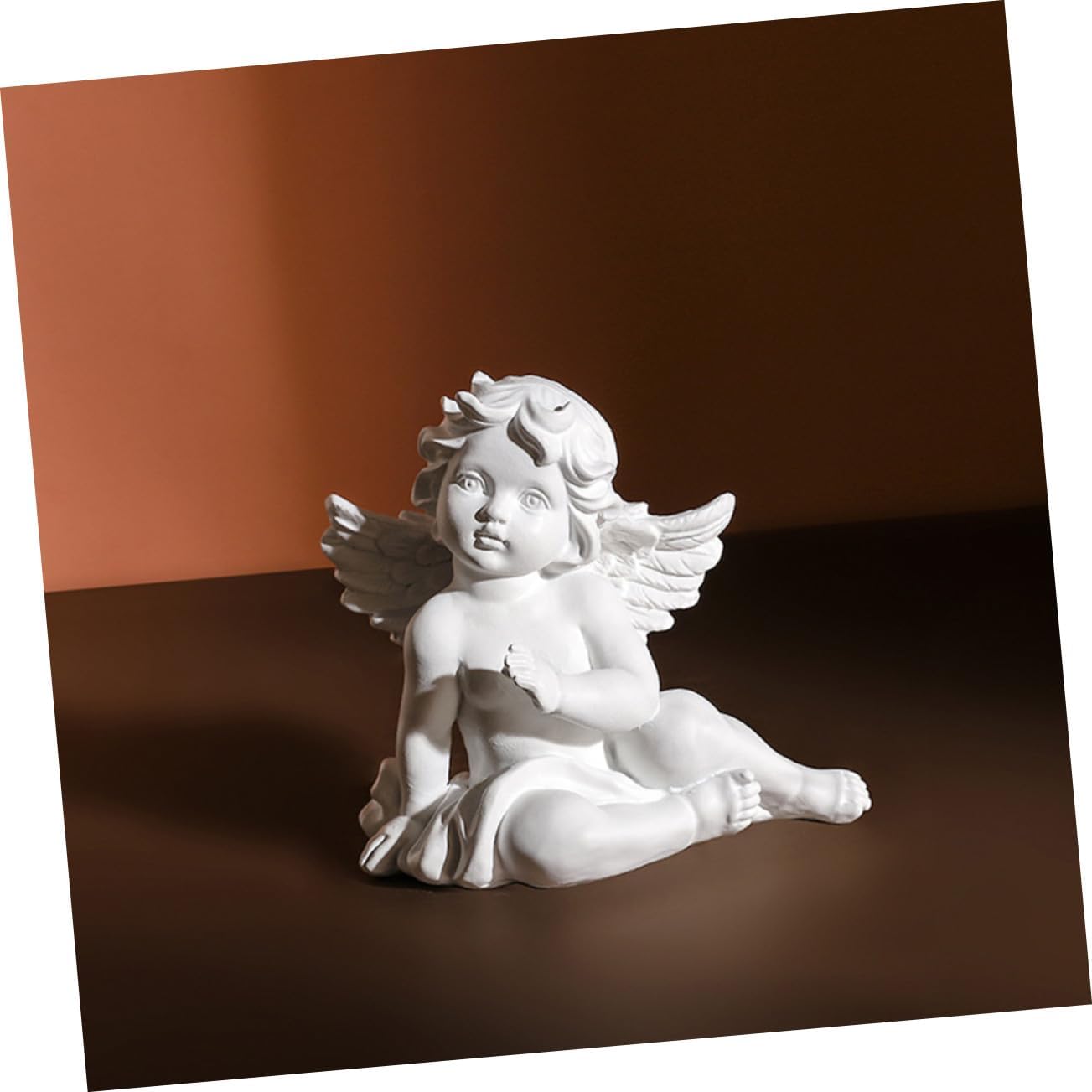 Xmas 2pcs Resin Angel Figurine Desktop Decoration for Home image 5