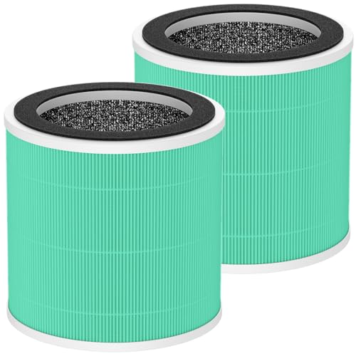 Image of 2 Pack PX500 Toxin Absorber Replacement Filter Compatible with Purivortex PX500 Air Purifier, 3-in-1 HEPA Replacement Filter for Home Large Room, Green
