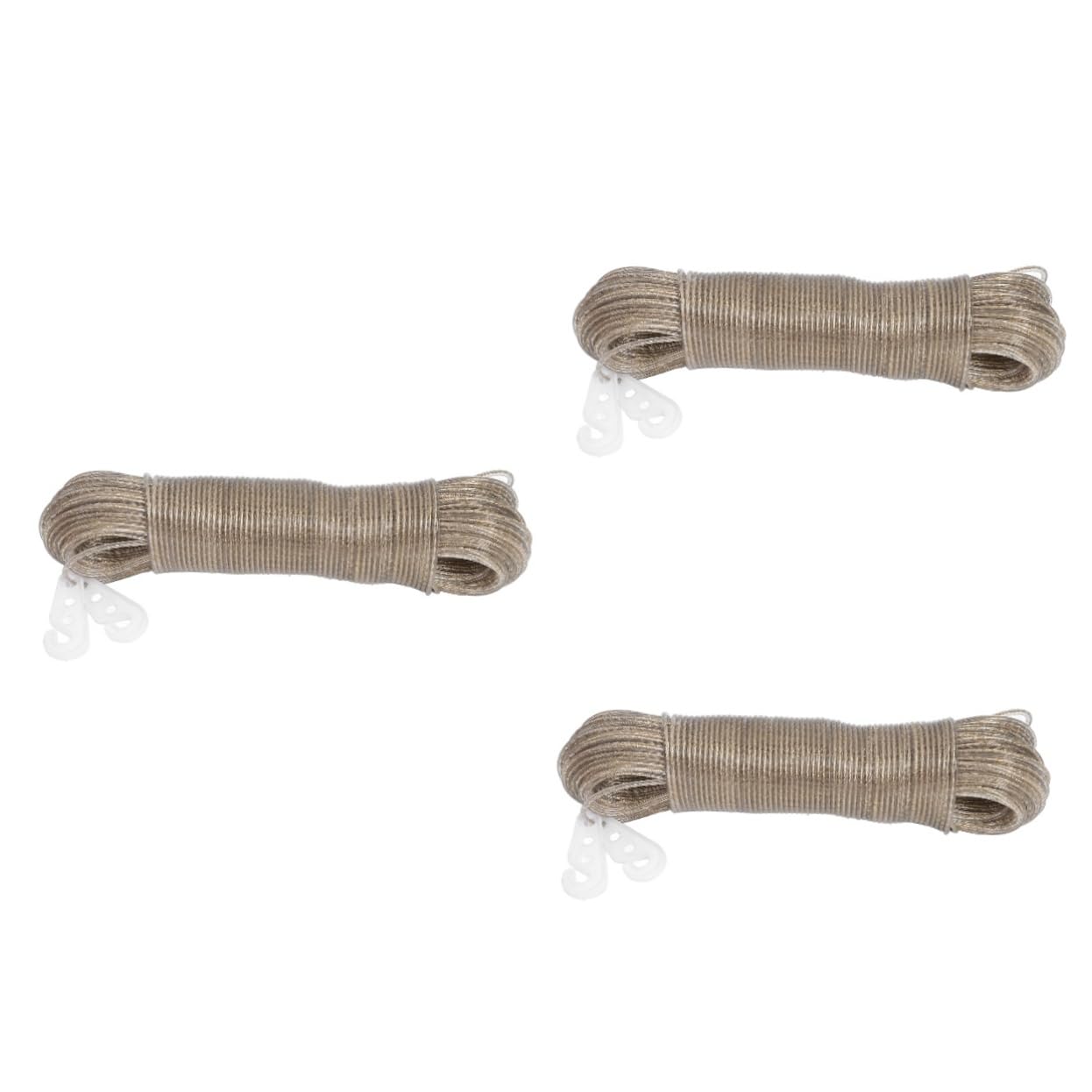 Alipis 3st Robustes Wäscheseil Mit Stahlkern Indoor-wäscheleine Wäscheständer Reisetrocknungs-kleiderseile Modelinie Reisen Wäscheleine Für Den Innenbereich Stahldrahtpvc Transparent