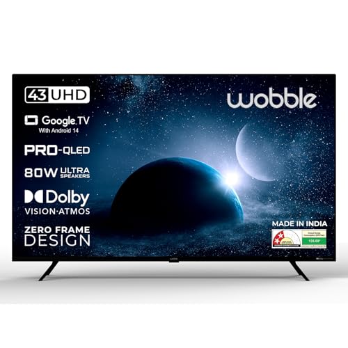 Image of Wobble 109 cm (43 inches) X Series 4K UHD QLED Google TV WB43QDXGU2875T24
