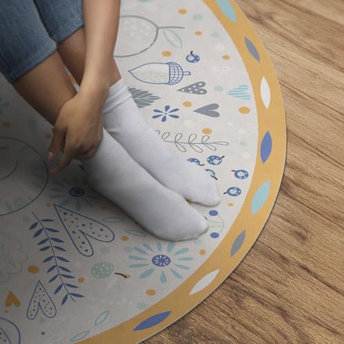 Tapis vinyle résistant à la rayure ø100 cm entretien facile lavable - 5